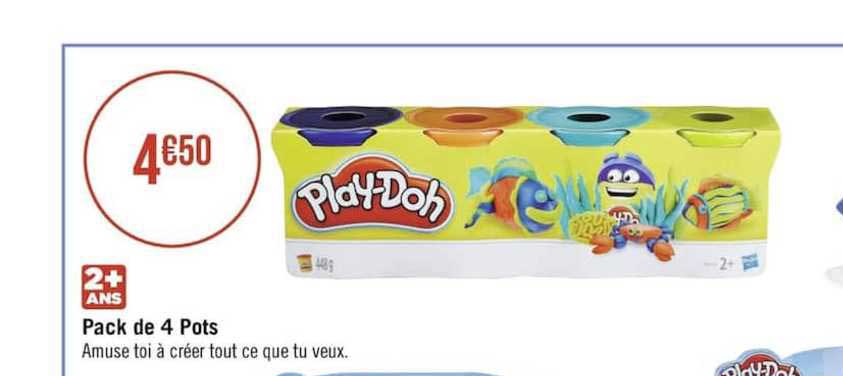 Pack De 4 Pots Play Doh