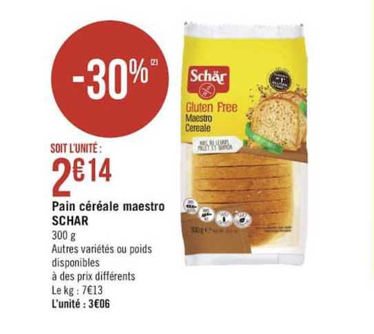 pain céréale maestro schar