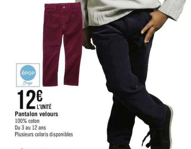 pantalon velours épop