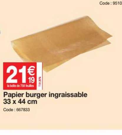 papier burger ingraissable 33 x 44 cm