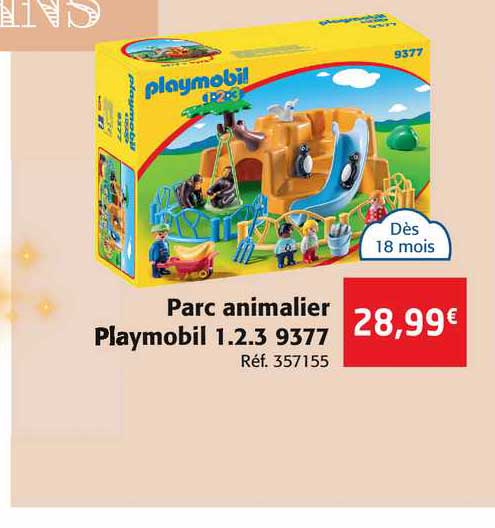 parc animalier playmobil 1.2.3 9377