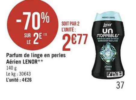 Parfum De Linge En Perles Aérien Lenor 70% Sur Le 2è