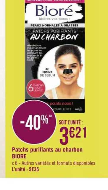 Patchs Purifiants Au Charbon Biore