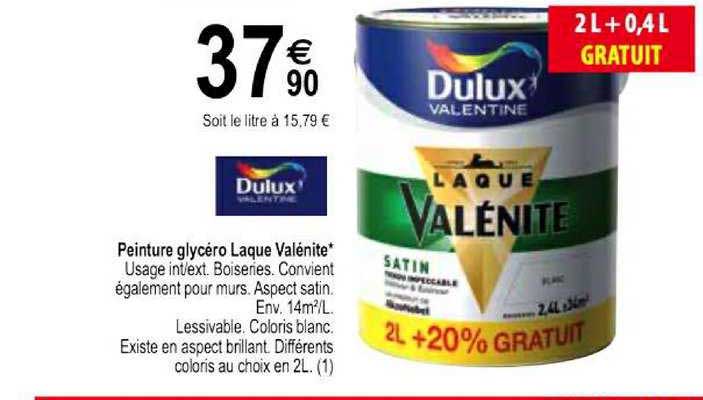 peinture glycéro laque valénite dulux valentine