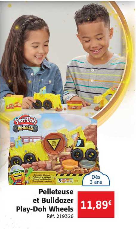 pelleteuse et bulldozer play doh wheels