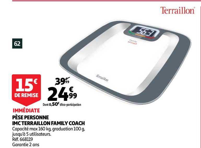 pèse personne imc terraillon family coach