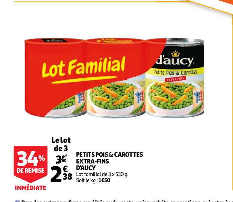petits pois & carottes extra-fins d'aucy