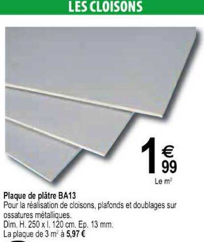 Plaque De Plâtre Ba13