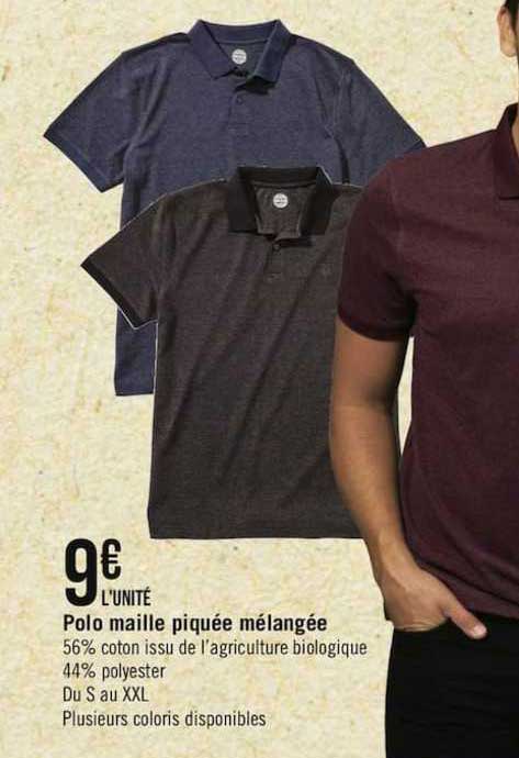 polo maille piquée mélangeé