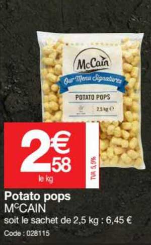 Potato Pops Mccain