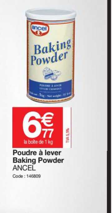 poudre à lever baking powder ancel
