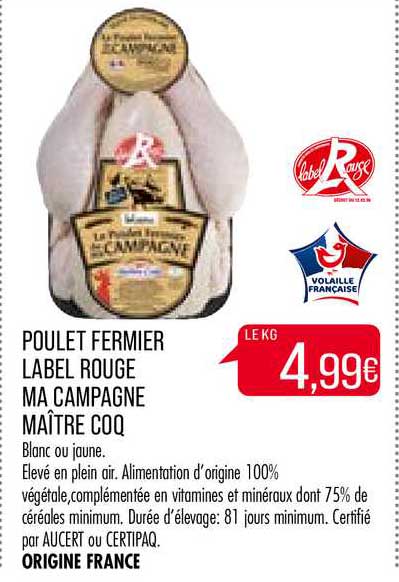 poulet fermier label rouge ma campagne maître coq