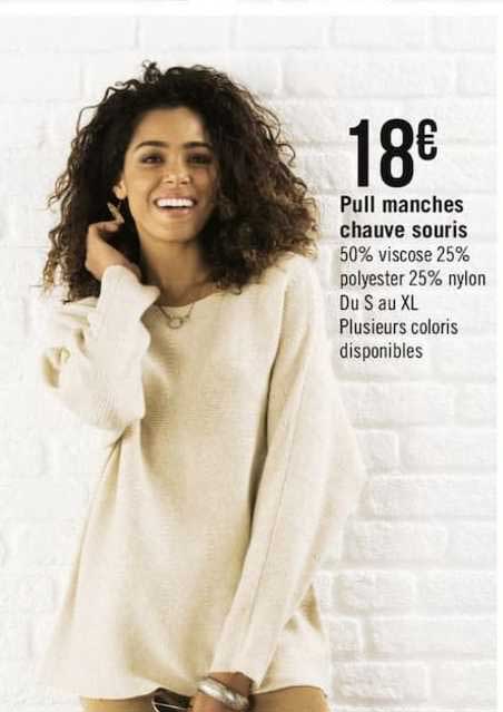 pull manches chauve souris
