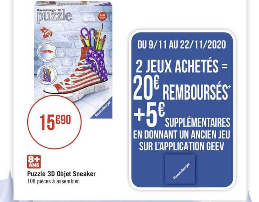 Puzzle 3d Objet Sneaker