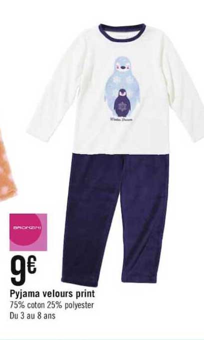 Pyjama Velours Print