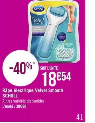 râpe électrique velvet smooth scholl