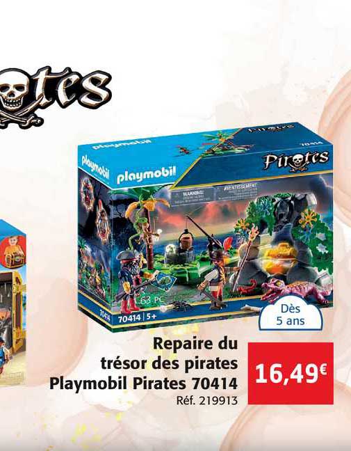repaire du trésor des pirates playmobil pirates 70414