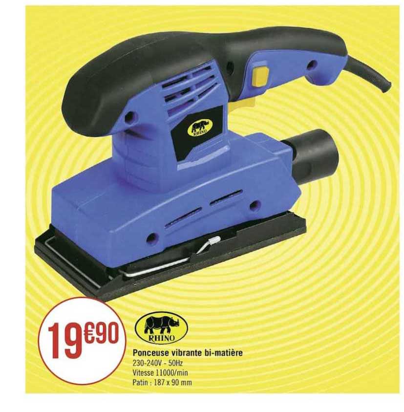rhino ponceuse vibrante bi matière