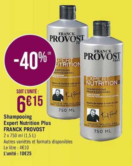 shampooing expert nutrition plus franck provost