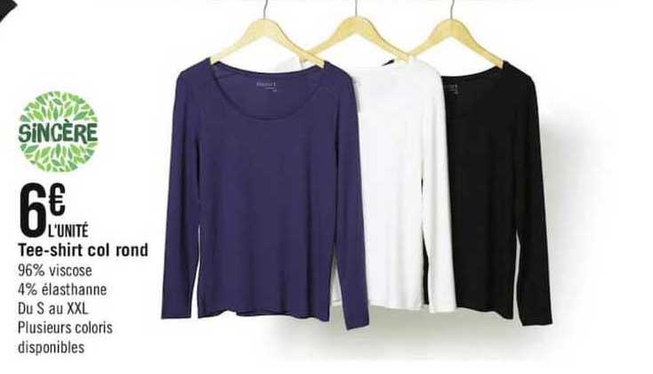 sincère tee shirt col rond