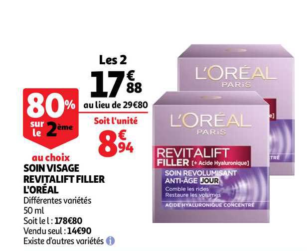 soin visage revitalift filler l'oréal