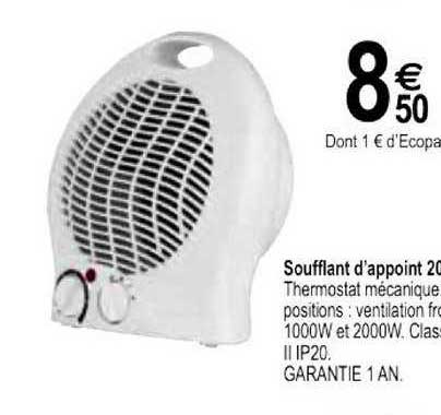 soufflant d'appoint 2000w