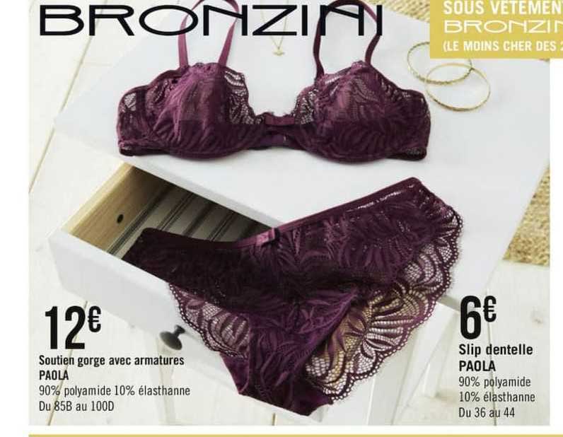 soutien gorge avec armatures paola slip dentelle paola