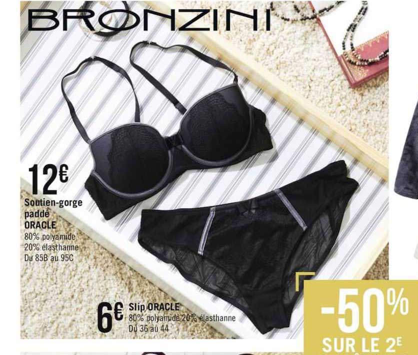 soutien gorge paddé oracle slip oracle -50% sur le 2è