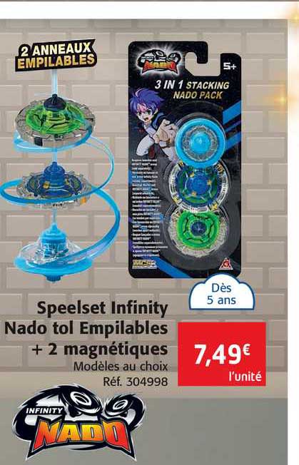 speelset infinity nado tol empilables + 2 magnétiques