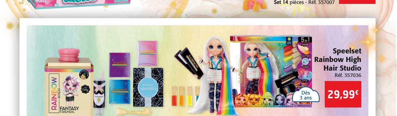 speelset rainbow high hair studio