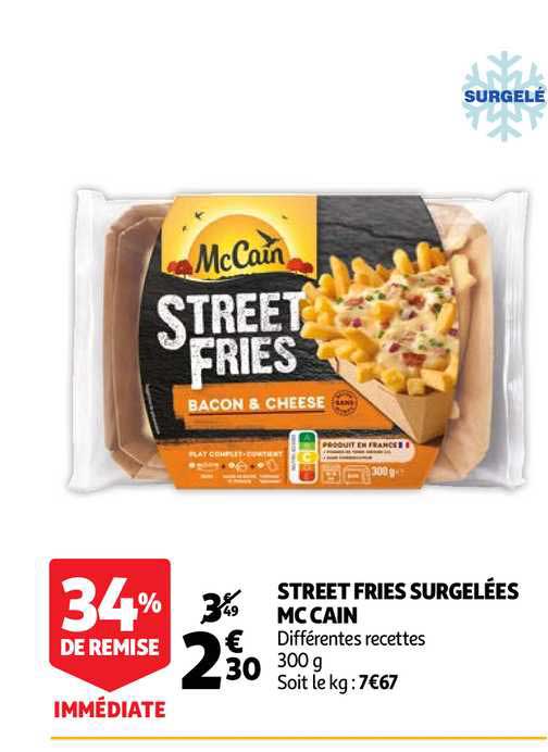 street fries surgelées mc cain