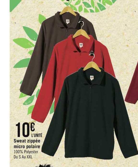 sweat zippée micro polaire