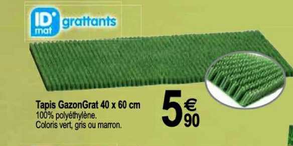 tapis gazongrat 40 x 60 cm id mat grattants