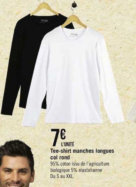 tee shirt manches longues col rond