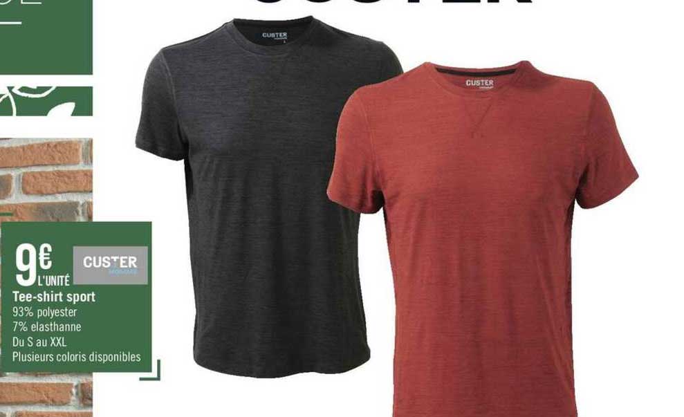 tee shirt sport custer