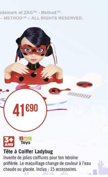 tête à coiffer ladybug