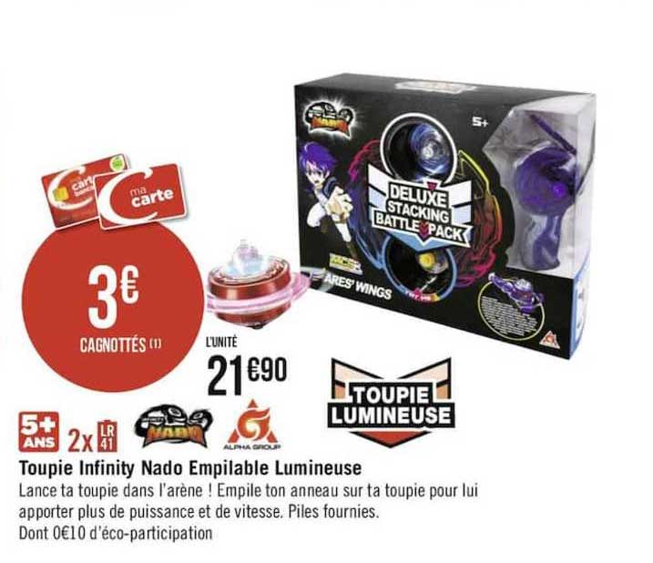 toupie infinity nado empilable lumineuse