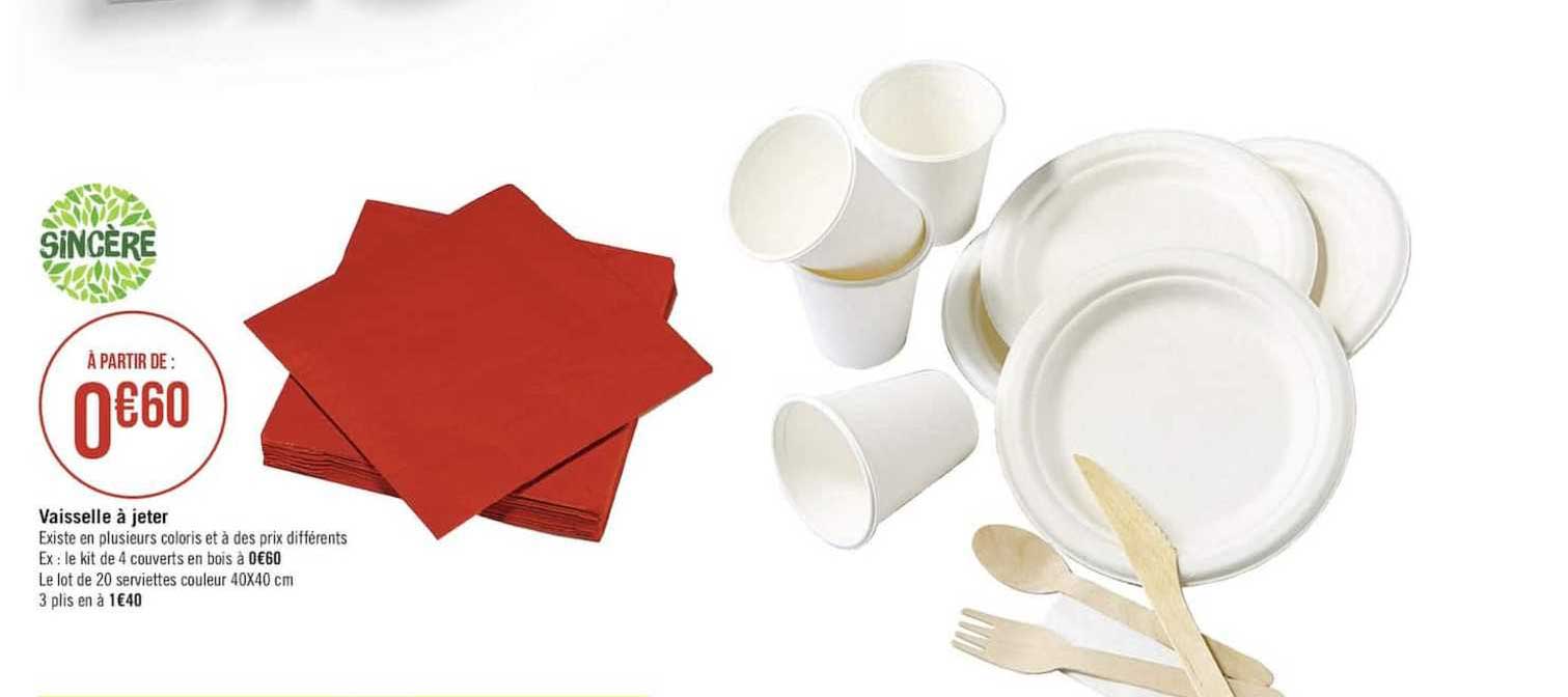 vaisselle à jeter sincère