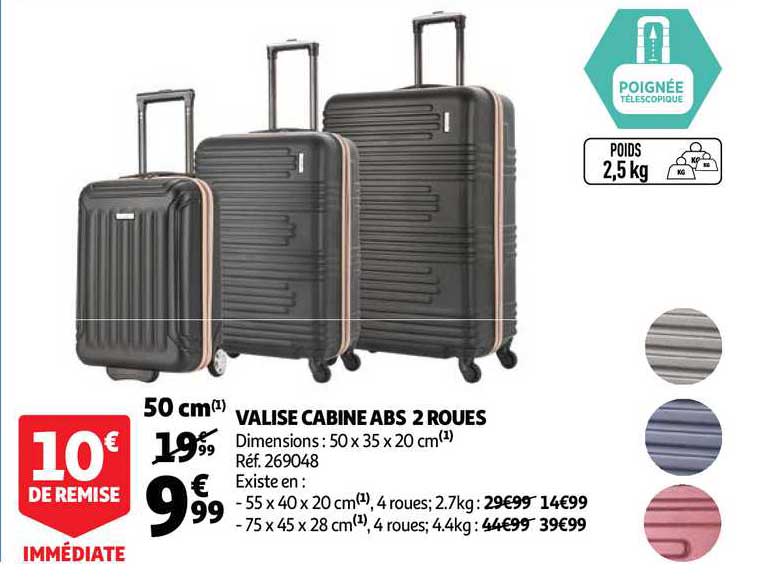 Valise Cabine Abs 2 Roues