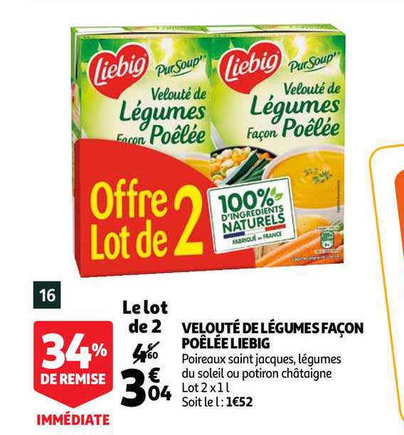 velouté de légumes façon poêlée liebig
