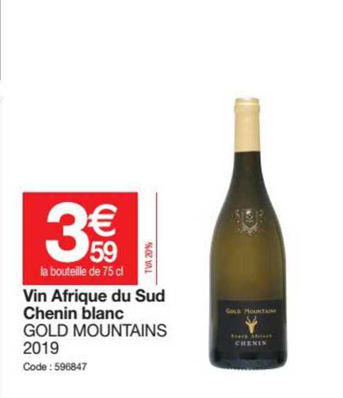 vin afrique du sud chemin blanc gold mountains 2019