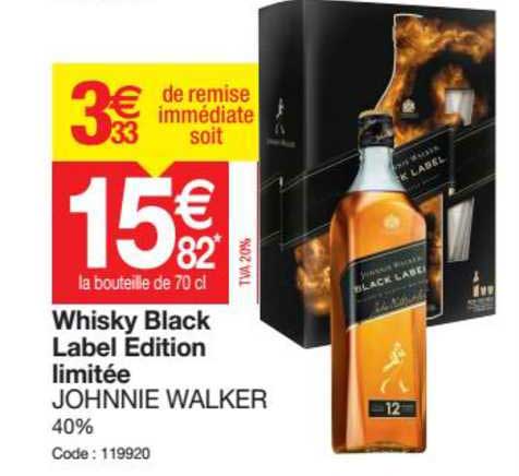 whisky black label edition limitée johnnie walker