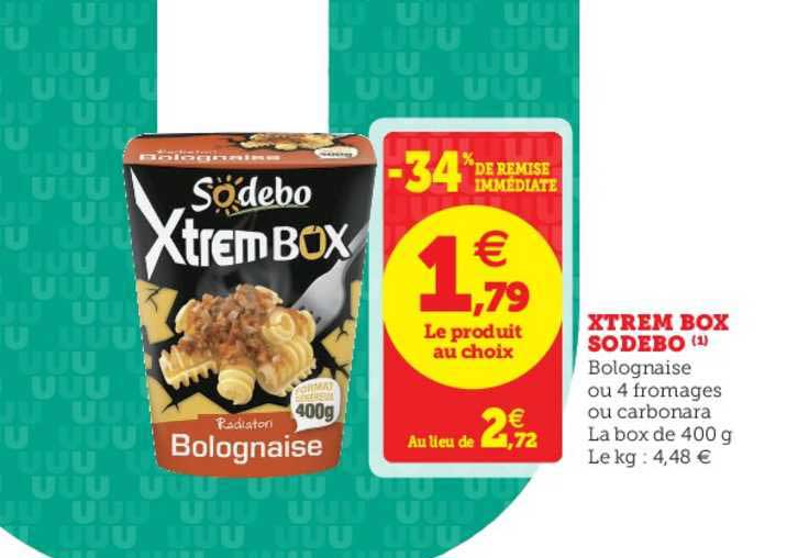 Xtrem Box Sodebo -34% De Remise Immédiate