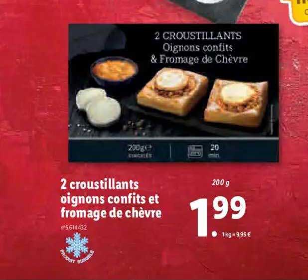 2 Croustillants Oignons Confits Et Fromage De Chèvre