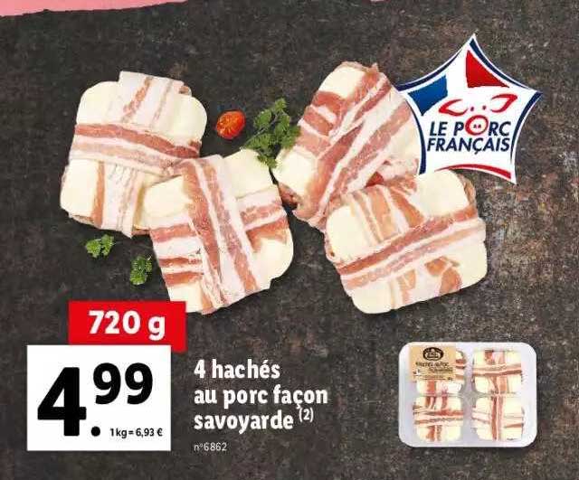 4 hachés au porc façon savoyarde