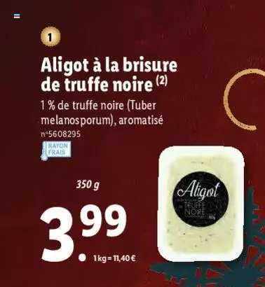 aligot à la brisure de truffe noire