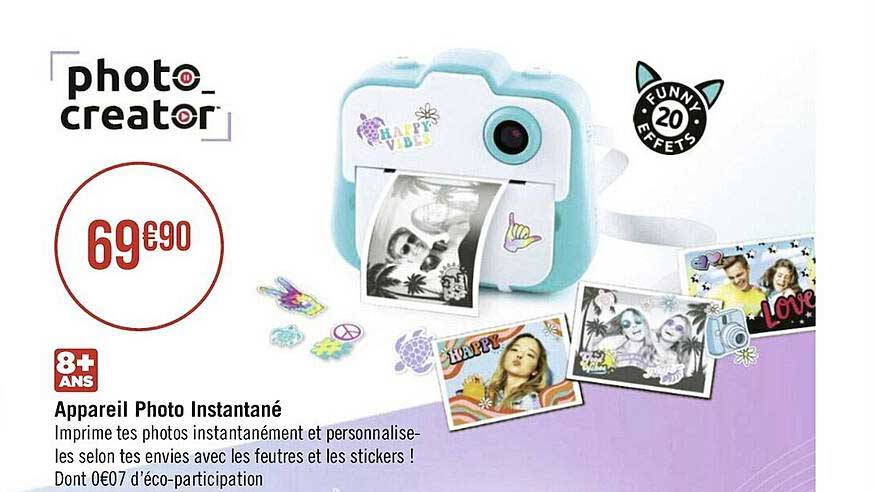 appareil photo instantané photo creator