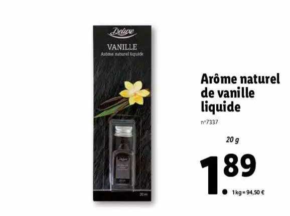 Arôme Naturel De Vanille Liquide Deluxe