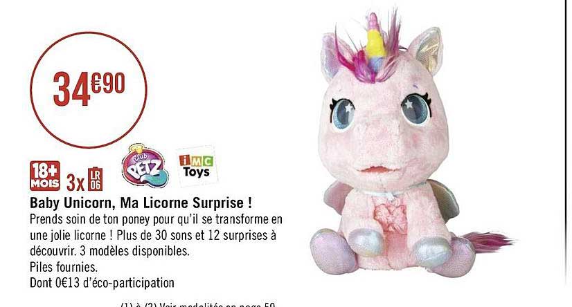 baby unicorn, ma licorne surprise ! imc toys
