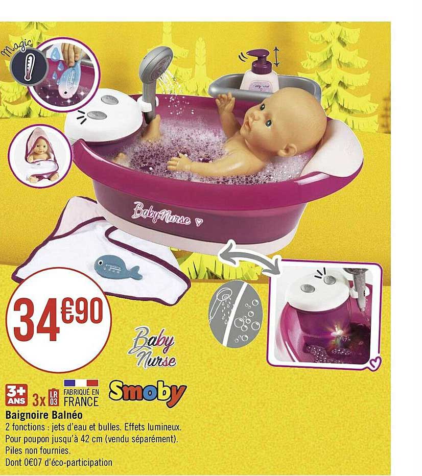 baignoire balnéo smoby